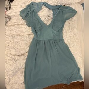 Elegant Blue Women's Dress